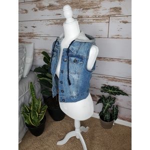 Jean hooded vest